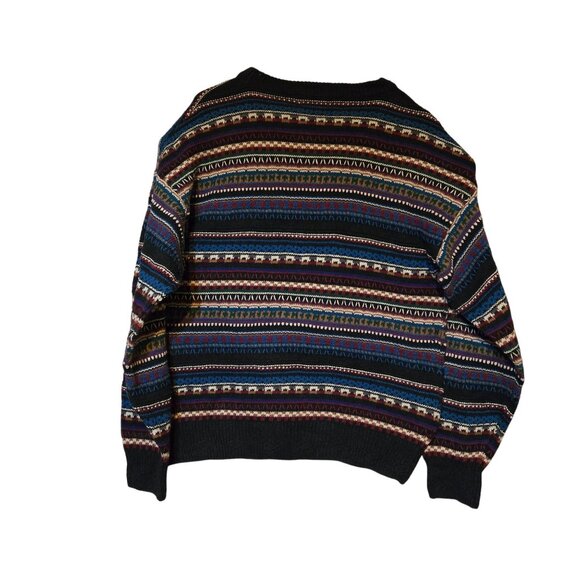 Vintage Florence Tricot Italy Coogi Style Sweater Men's Multicolor Striped Knit - Picture 6 of 8
